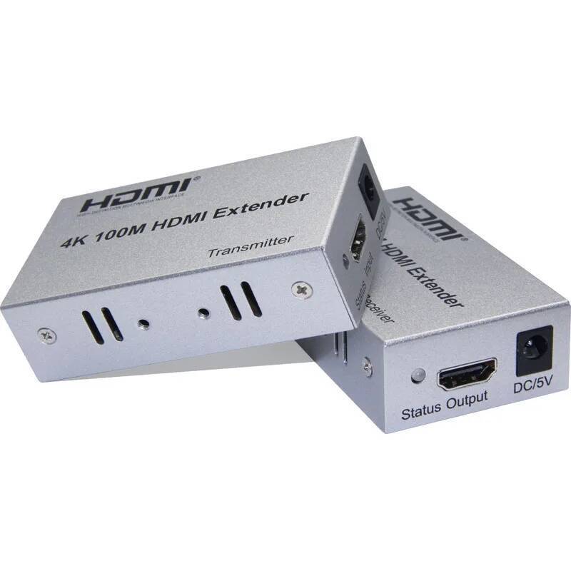 4k 100M 120m HDMI Extender ผ่าน Cat5e Cat6 Rj45 Ethernet Cable Video Converter Vs 1080p 60m Ethernet