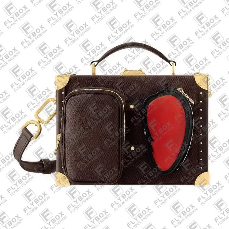 L Designer กระเป๋า N40765 Sawaagani Trunk เครื่องสําอางไหล่ Tote กระเป๋าถือ Crossbody ข้อความกระเป๋า