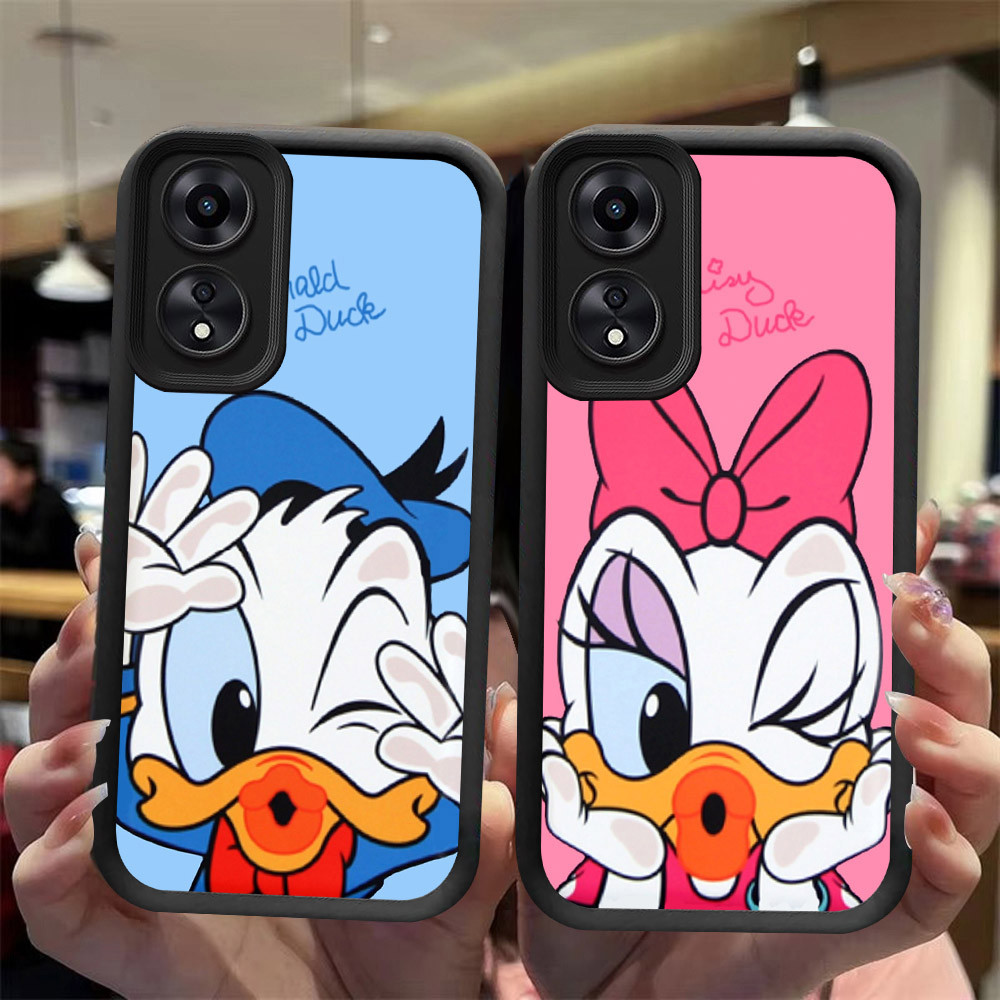 J-15 Donald Duck ดำขาวชมพูเคสโทรศัพท์หรับ OPPO A98 Reno 8T A1 A1X A60 F23 A2X Pro 5G