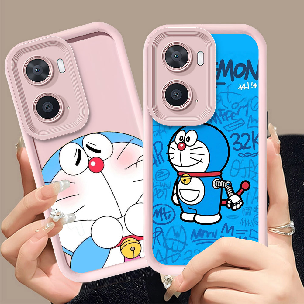 Q-27 Doraemon ขาวดำเคสโทรศัพท์หรับ VIVO IQOO Z7i Y01A Y02S Y15S Y15A Y16 Y01 ปกสีชมพู
