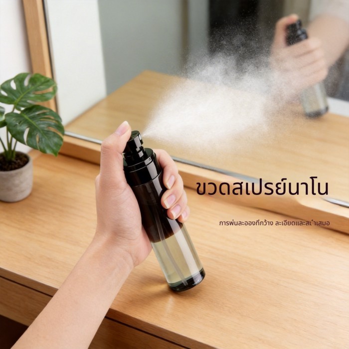 ขวดสเปรย์น้ำหอมระดับนาโน สเปรย์ละอองละเอียดสูง แรงดันสูง สำหรับบรรจุย่อยเดินทาง ใส่โทนเนอร์และแอลกอฮอล์ได้