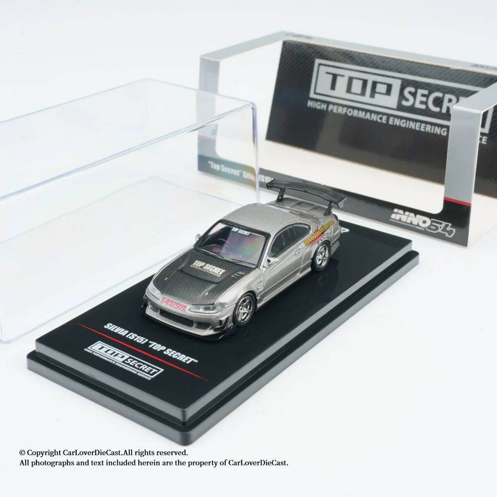 INNO 1:64 TOP SECRET SIELVIA S15 โมเดลรถอัลลอยสะสม