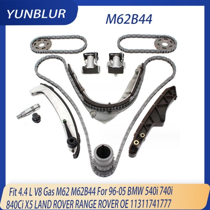 Engine Parts Timing Chain Kit Fit 4.4 L V8 Gas M62 M62B44 For 96-05 BMW 540i 740i 840Ci X5 LAND ROV