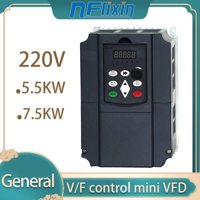 220 5.5KW/7.5KW Economical VFD Variable Frequency Drive Converter for Motor Speed Control Inverter