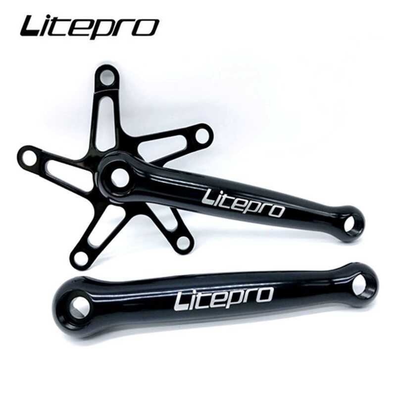 ★ Liteproจักรยานรูcrankset Chainwheel 130Bcdพับโลหะอะลูมิเนียมผสมจักรยานcrank 170Mm Ultralight Chai