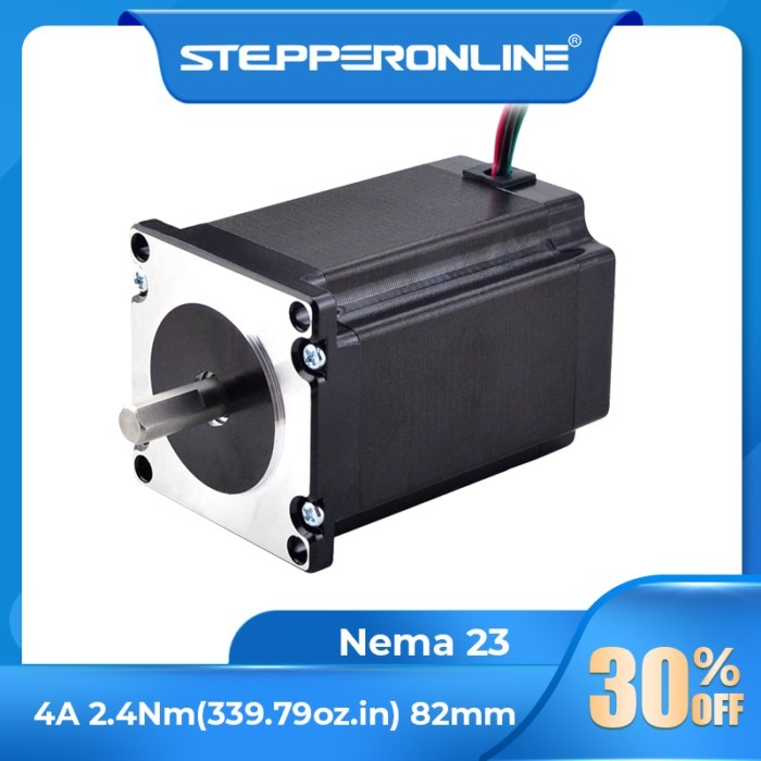 STEPPERONLINE Nema 23 Stepper Motor 2.4Nm 57x82mm 4A D=8mm Nema23 Stepping Motor CNC Router Engravi