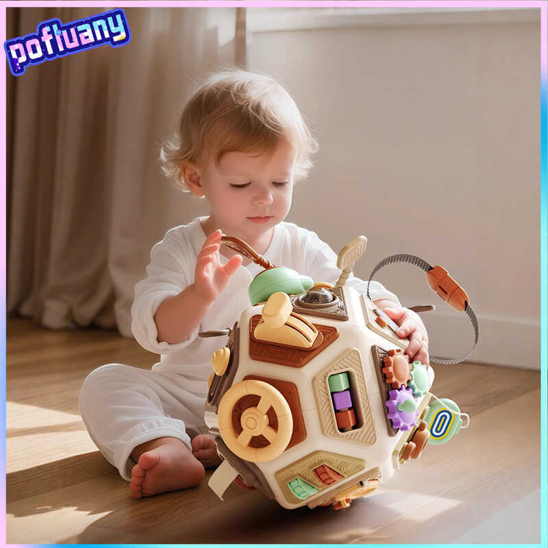 Eduion Toy Toddler Busy Board Cube Toys 22-In-1 Montessori Sensory Toy For 1-3 Year Old Boys Girls
