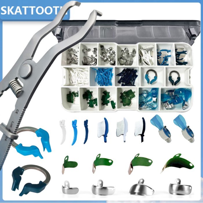 Dental Sectional Contoured Matrix System Matrix Bands Dental Tulwar Wedges Metal Matrices Clamping