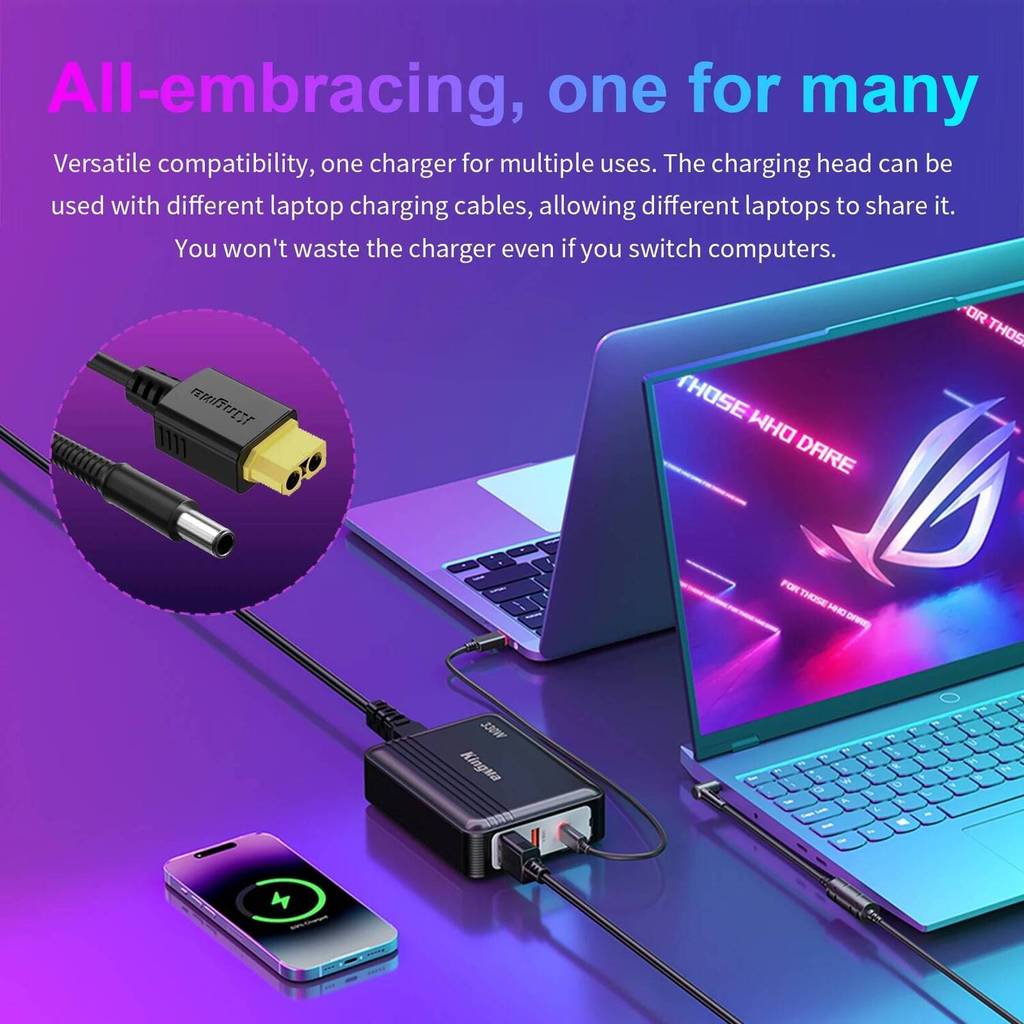 เครื่องชาร์จ GaN 330W สําหรับแล็ปท็อป, อะแดปเตอร์สายเคเบิล XT60 เป็น DC, สําหรับ Lenovo, ASUS, Dell,