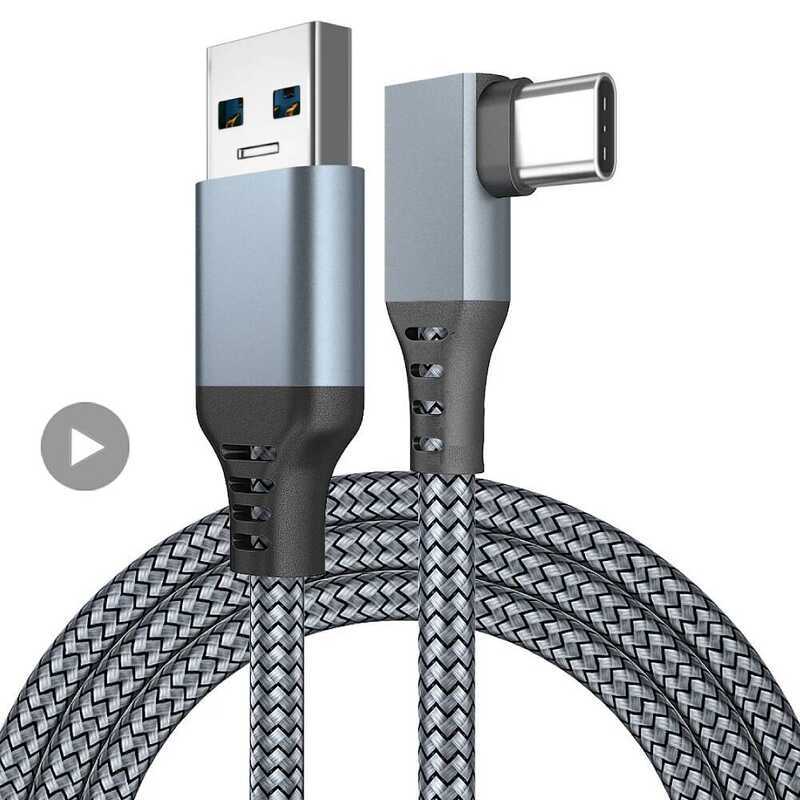 อุปกรณ์เสริมสําหรับ Oculus Quest 2 Quest2 สาย L สมาร์ท 3D VR แว่นตา Virtl Reality USB A ถึง Type C 3