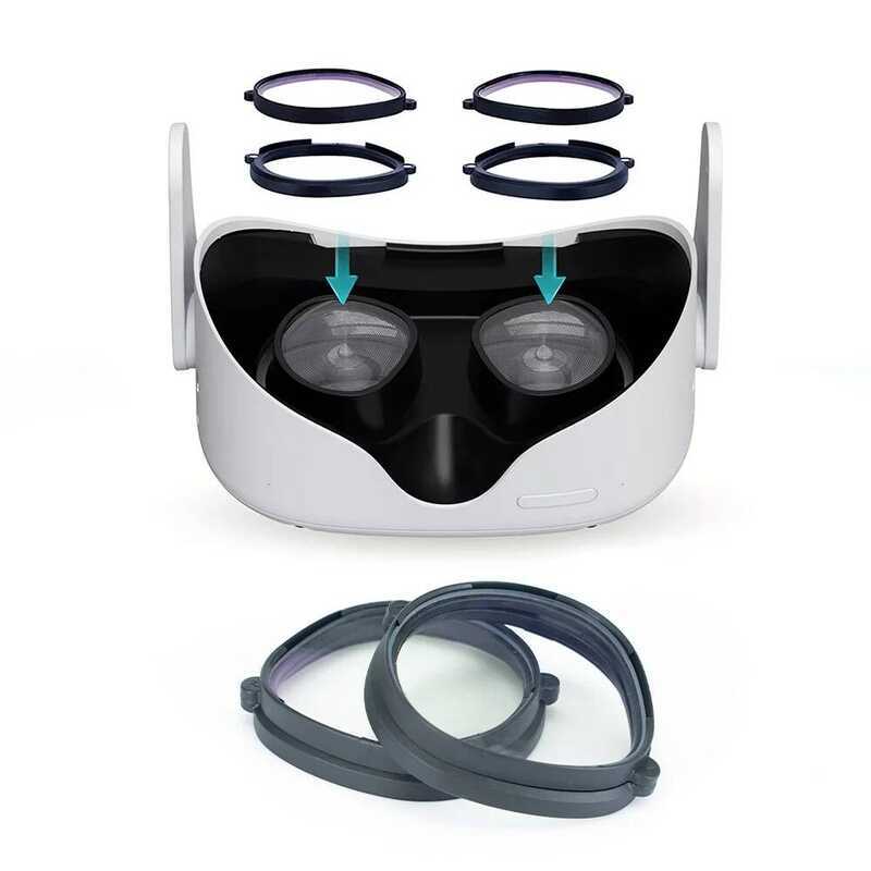 เลนส์สายตาสั้นสําหรับ Oculus Quest 2 แว่นตา Anti Blue กรอบแว่นตาแม่เหล็ก Quick ถอดแยกชิ้นส่วน VR คอน