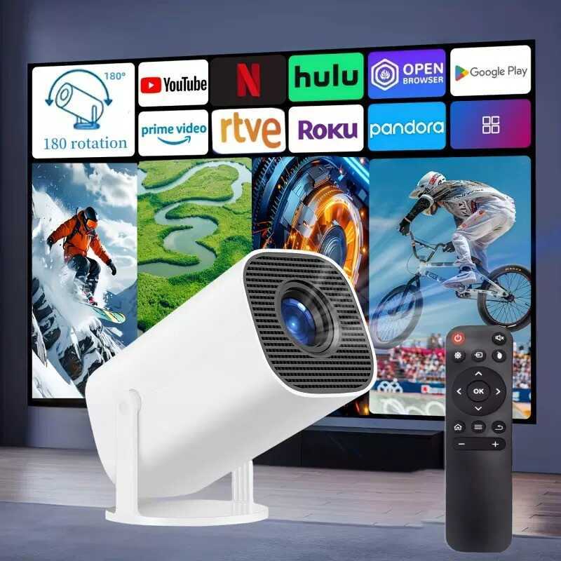 E 1 0 4K Wif HD Android 5G Bluetooth Portable Household Mini Projector Overseas