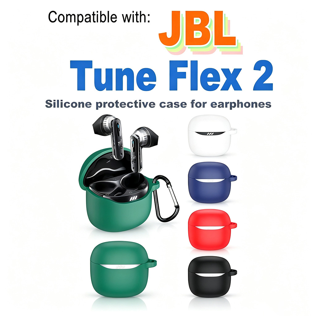 เคสสําหรับ JBL Tune Flex 2 ซิลิโคนกันกระแทก Anti-Scratch Soft หูฟังสําหรับ JBL Tune Flex 2