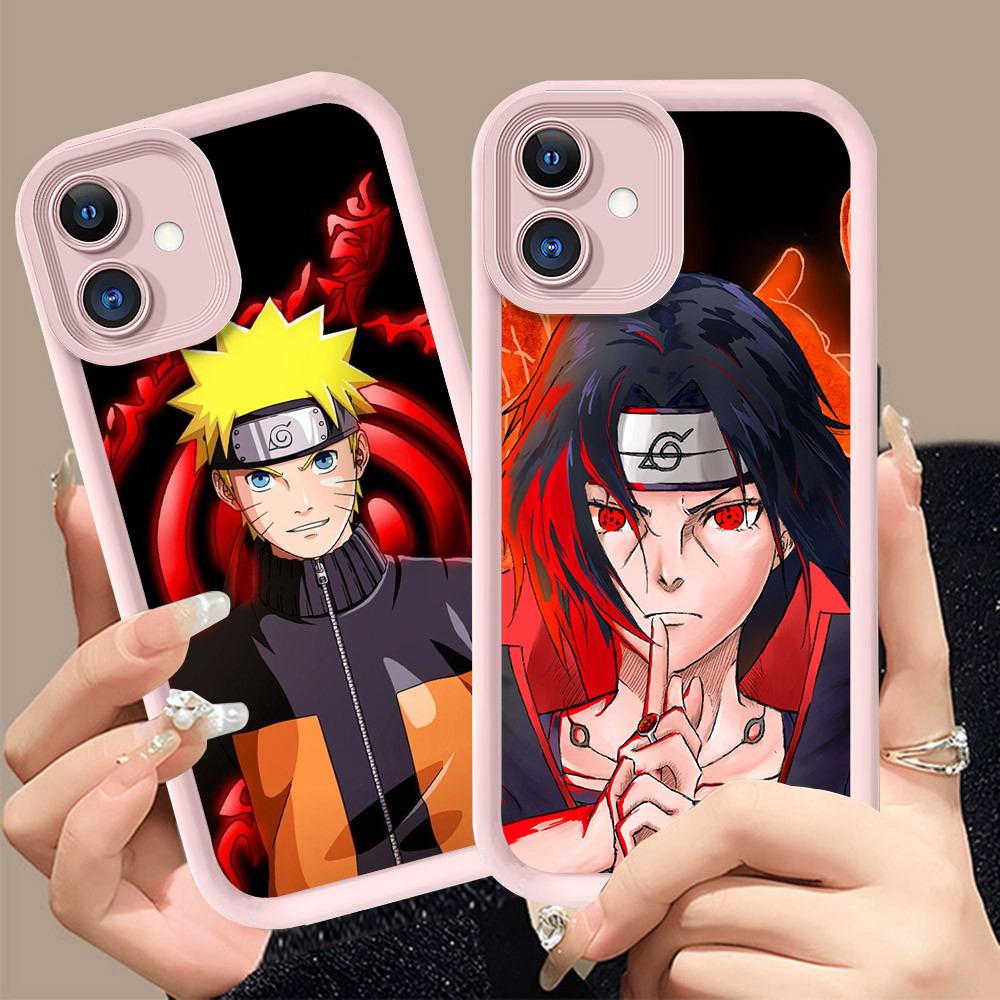 Q-26 Naruto ขาวดำเคสโทรศัพท์หรับ Samsung A05 A07 A06 A04E A04 A03 5G ปกสีชมพู