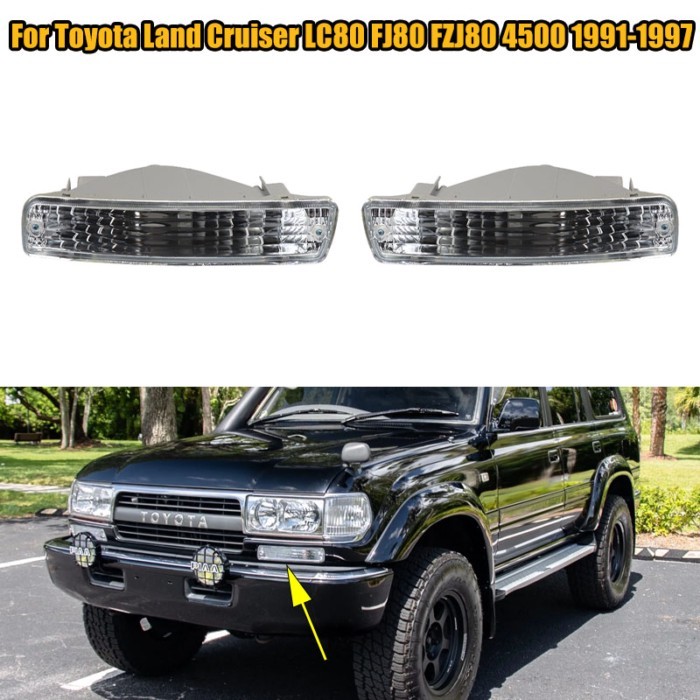 81521-60251 81511-60381 Car Lights Front Bumper Turn Signal Lamp For Toyota Land Cruiser LC80 FJ80