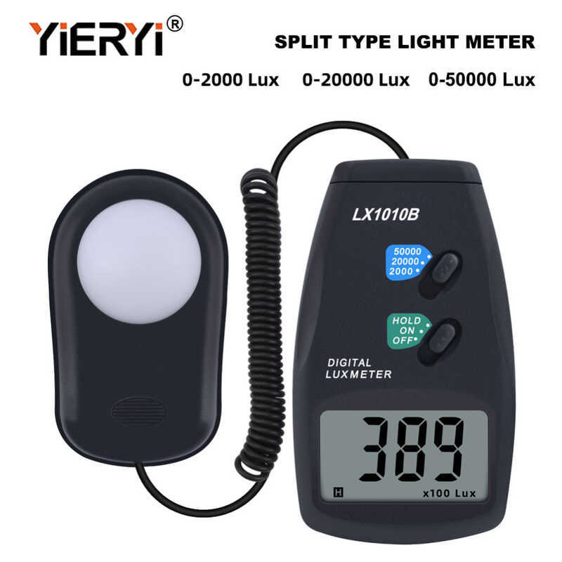 ❤ ดิจิตอลเครื่องวัดความสว่างดิจิตอล 0 - 50000 Lux Photometer วัดแสง Lx-1010B