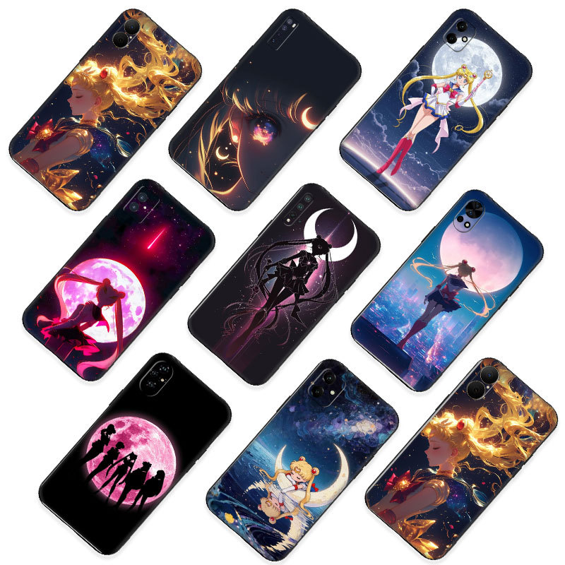 สําหรับ Huawei P10 Lite P20 Pro P30 Y5P Y6P Y7A Y8P TPU เคสโทรศัพท์นุ่มฝาครอบป้องกัน Sailor Moon Mag
