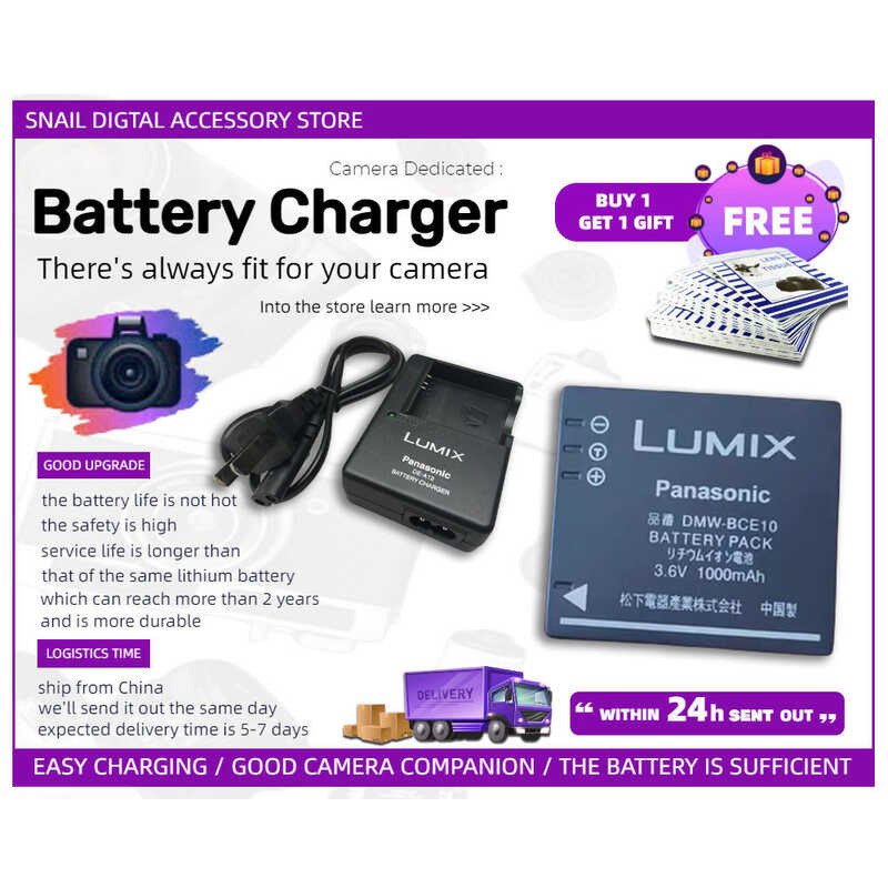 C FOR Lumix Dmw-Bce10 Bce10 Cga- Camera Battery Dmc-Fx30 Fx33 Fx55 Fx520 Fs3 Fs5 Fs20 Camera Charge