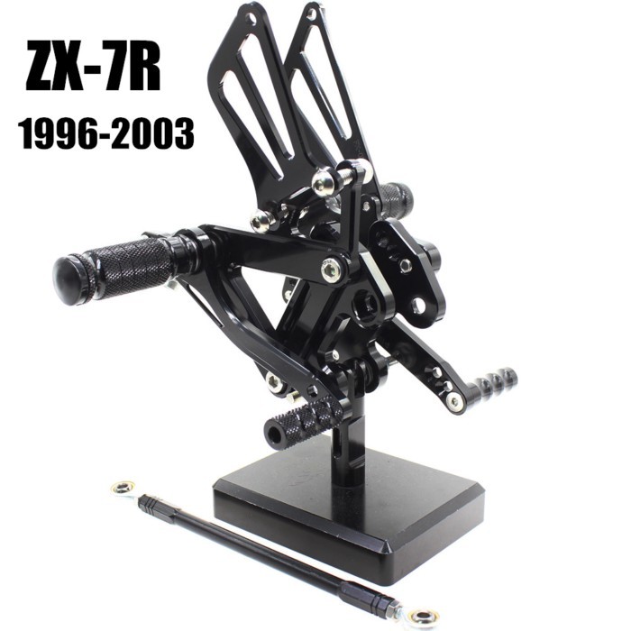 For Kawasaki ZX7R 1996-2003 Aluminum Adjustable Motorcycle Rearset Footpeg ZX-7R ZX 7R ZX7 R Footre