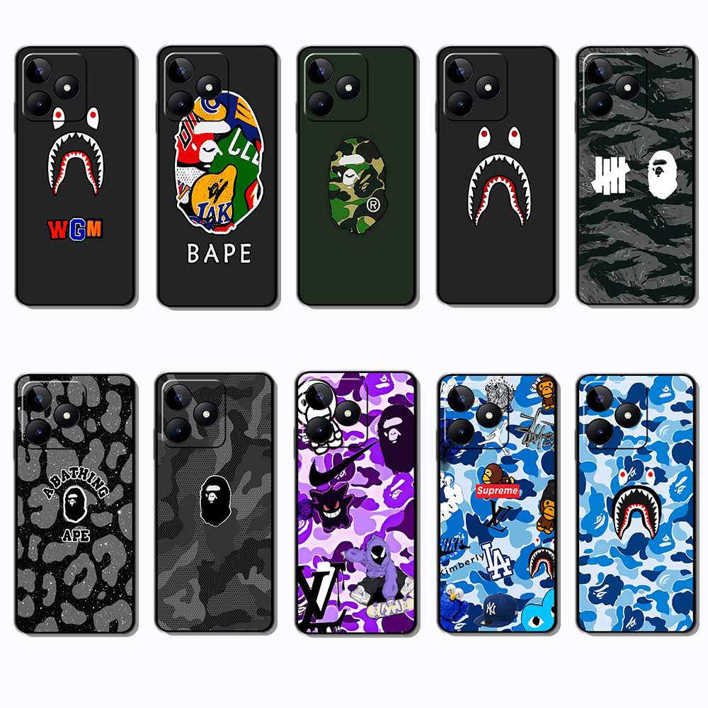 เคสโทรศัพท์สีดําแบบนุ่มสําหรับ OPPO A5i A5X A5 Pro A5m A3NFC bape caseg