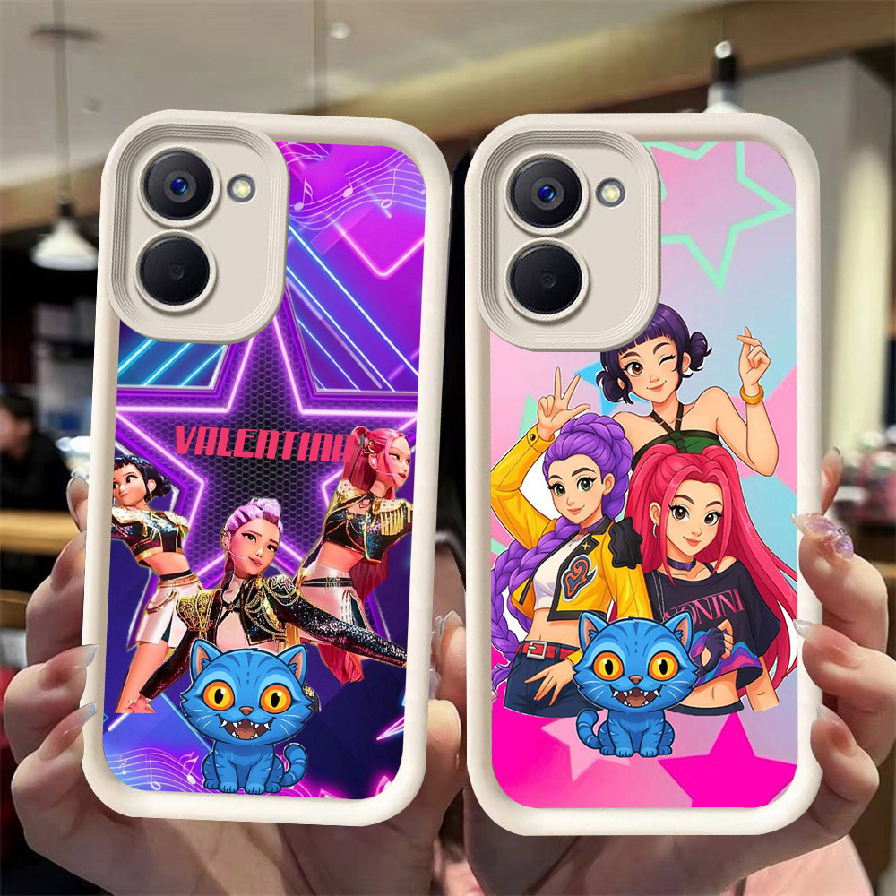 J-17 K-Pop Demon Hunters ดำขาวชมพูเคสโทรศัพท์หรับ VIVO IQOO Y03 Y18 Y18S Z9 Y18i Y03T T3 LITE