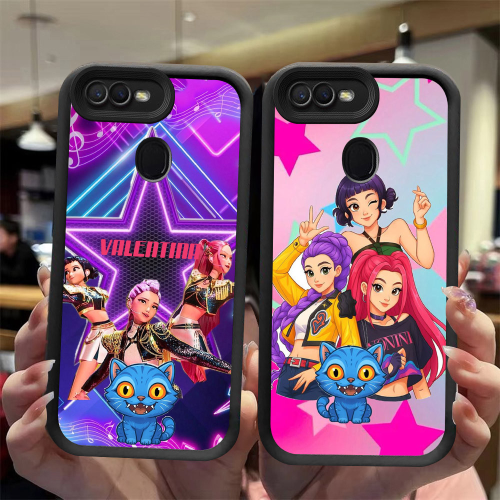J-17 K-Pop Demon Hunters ดำขาวชมพูเคสโทรศัพท์หรับ OPPO A7 A11K A12 A3S A12E A1K A5S A12S AX5S