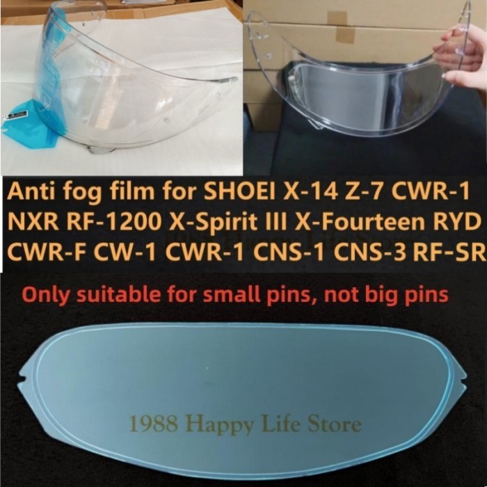 Helmet Visor Anti Fog Film for SHOEI X-14 Z-7 CWR-1 NXR RF-1200 X-Spirit III X-Fourteen RYD CWR-F C