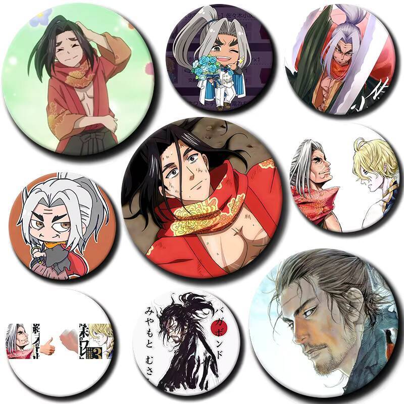 การ์ตูนตัวอักษร Kojiro Sasaki ปุ่ม Pin Badge Kojiro Sasaki อะนิเมะเข็มกลัด Creative Badge สําหรับกระ