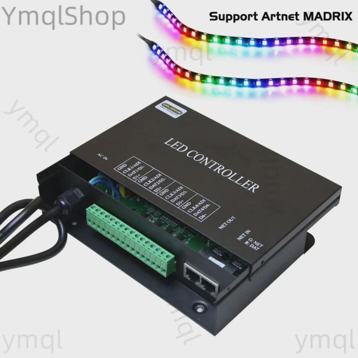 H802ra Artnet WS2811 WS2801 Led Decoder Led Strip Light led Pixel Controller DMX Artnet Controller