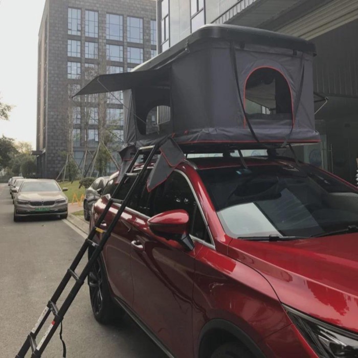 Folding 4x4 Wd Suv Pop-up Open Camping Outdoor Rooftop Tent Automatic Abs Hard Shell Roof Tent Ligh