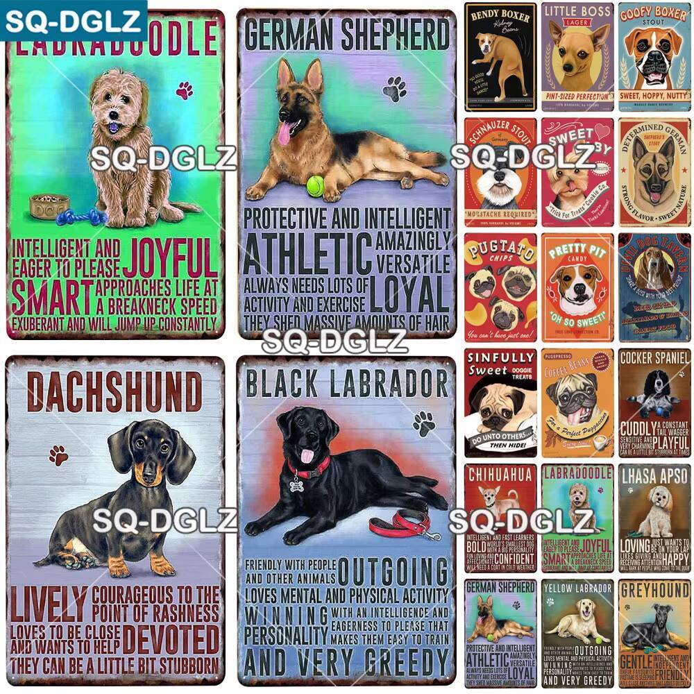 Hound/Dachshund/เยอรมันเชพเพิร์ด/Larador/Lhasa Apso/Laradodle/Chihua/Cocker Spaniel ป้ายโลหะเพื่อนแผ