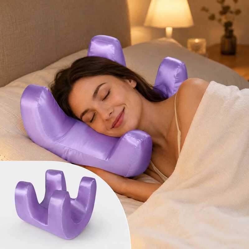 Beauty Pillow Face Port Sleep Pillow Memory Foam Back Side Sleeper Neck Rest Pillow With Pillowcase
