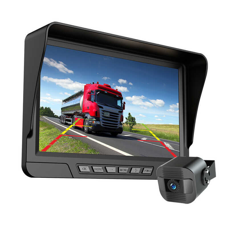 23 ซม.ช่องเดียว 24V HD Reversing Video Truck Recorder เลนส์ Starlight Night Vision