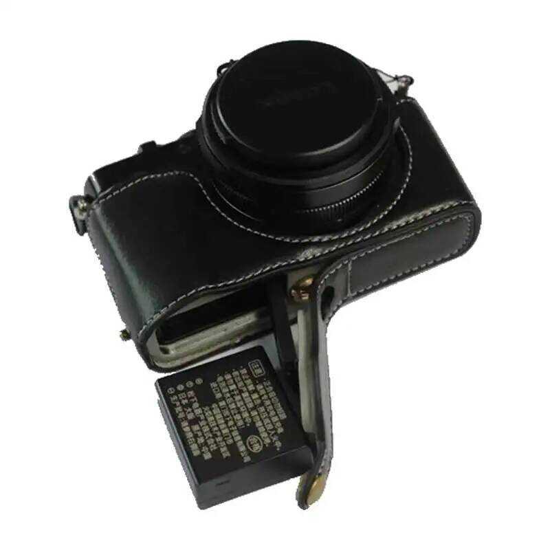 ▥ ของแท้หนังสำหรับ  LUMIX Dc-Lx100m2 M2 Lx100ii II Lx100 Markii ครึ่งฝาครอบ Body Shell