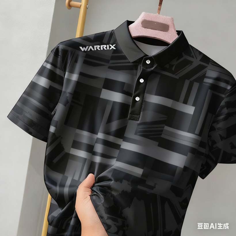 เสื้อโปโลแขนสั้นผู้ชาย สีดำสไตล์มินิมอล เหมาะสำหรับสวมใส่ในทุกวัน