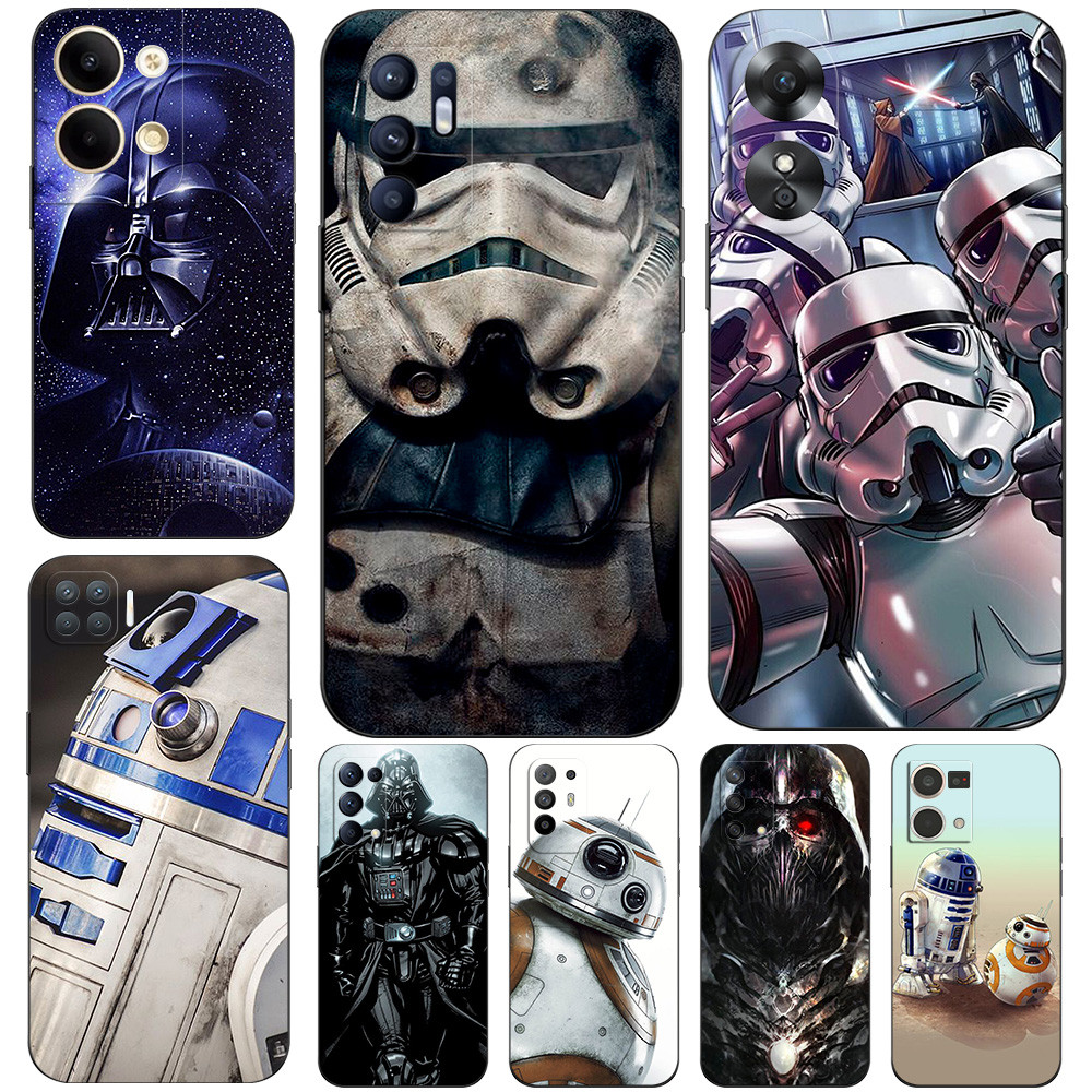 สําหรับ OPPO A3 A3S A5 AX5S A5S A7 2018 N AX7 A12 A12E ฝาครอบโทรศัพท์ซิลิคอนนุ่มสีดํา Tpu star wars 