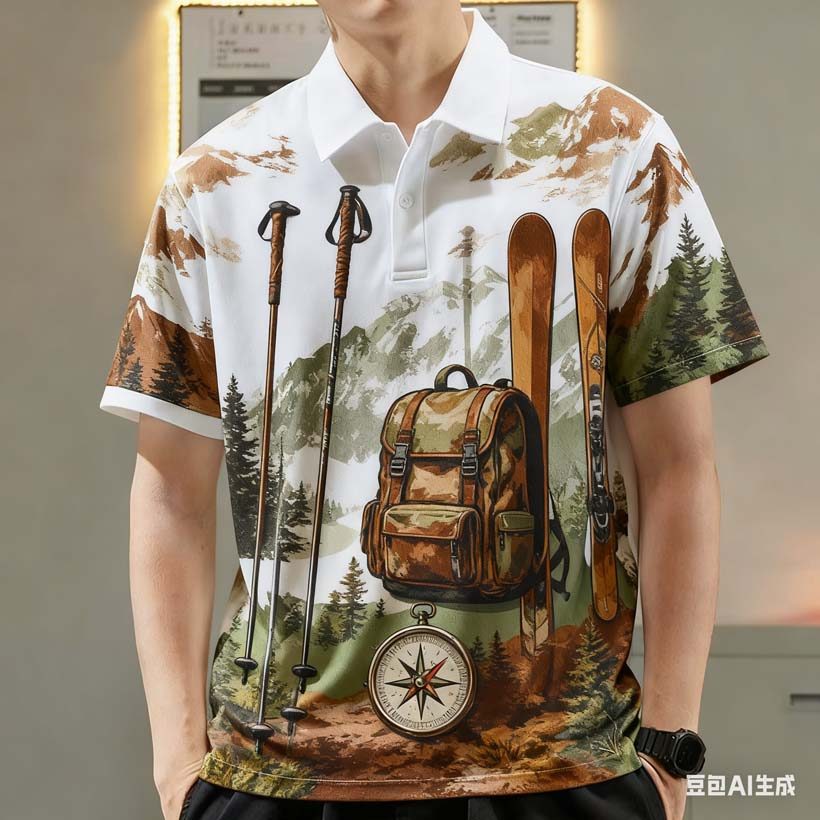 เสื้อโปโลผู้ชาย สไตล์ย้อนยุคกลางแจ้ง ขนาดโอเวอร์ไซส์ เหมาะสำหรับแต่งตัวในช่วงเวลาสบายๆ
