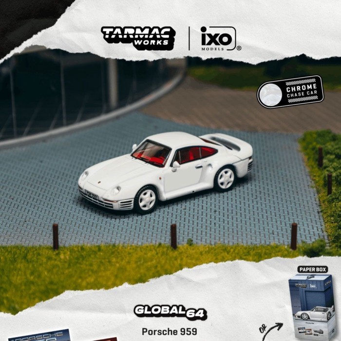 TW 1: 64 Porsche Porsche 959 โมเดลรถอัลลอย Tarmac Works