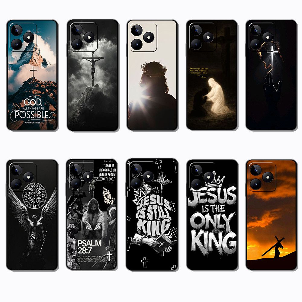 เคสโทรศัพท์สีดําแบบนุ่มสําหรับ OPPO A5i A5X A5 Pro A5m A3NFC Jesus caseg