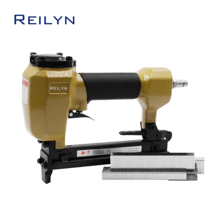 Reilyn 20Ga 1022J Pneumatic Upholstery Nailer 11.2mm Air Crown Stapler 10-22mm Framing Nail Gun for