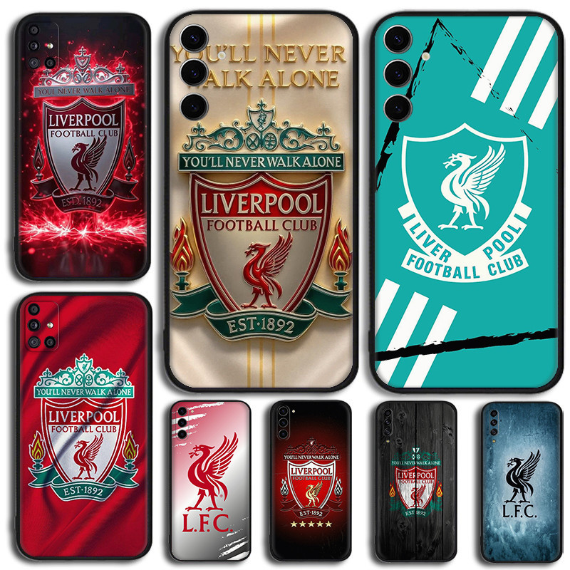 SAMSUNG สําหรับSamsung A54 5G A55 A60 A70 A71 A72 A73 F62 Liverpoolปลอก7Y14สีดําTPUซิลิโคนอ่อนนุ่มเคสโทรศัพท์