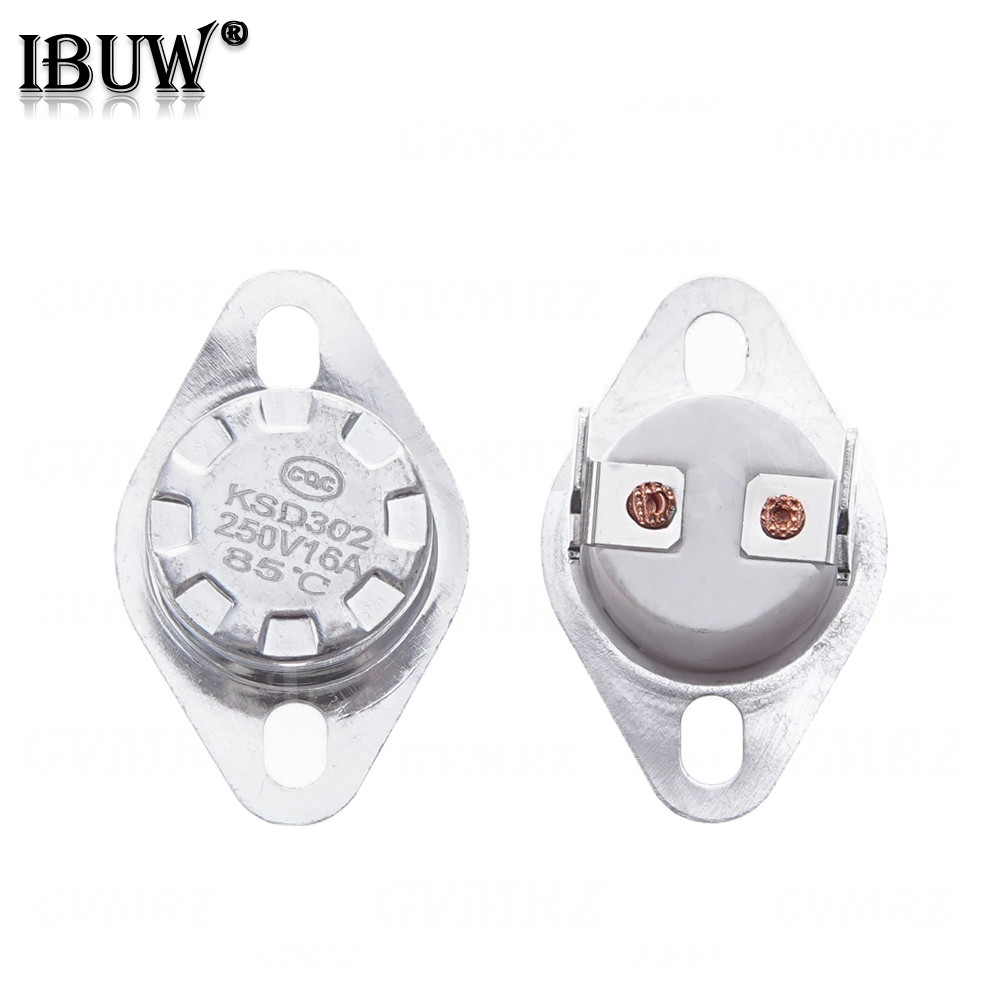 10PCS KSD302 16A 250V 40 ~ 150 องศาเซรามิค KSD301 ปกติปิด/ปกติเปิดอุณหภูมิสวิทช์ Thermostat 40C 45C