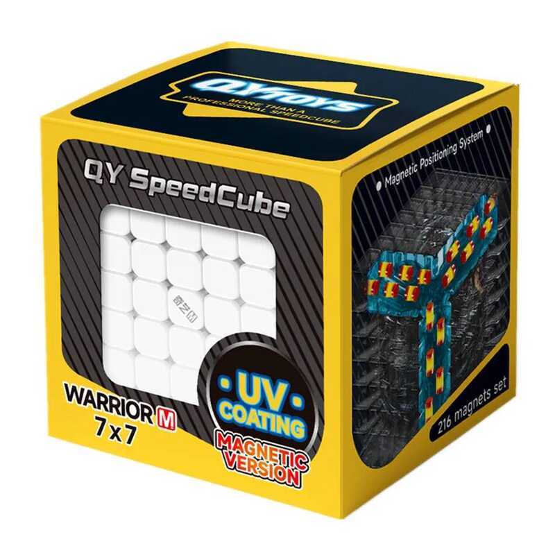 Cube Black/Stickerless Professional Fidget Qiyi Warrior 7x7 Cubo Magico Puzzle Toys Gifts For Kids