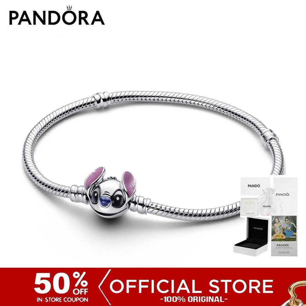 (ของแท้100%) Pandora Disney Stitch Snake Chain Bracelet