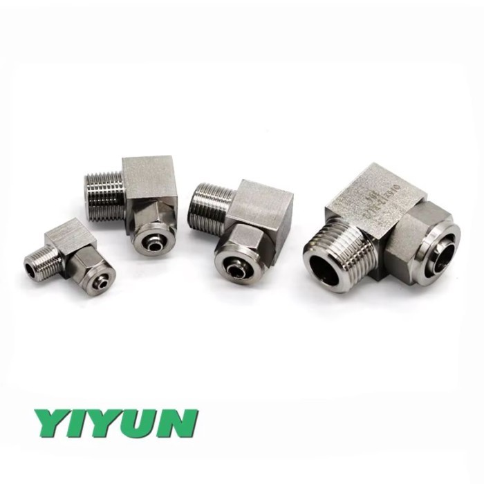 PL series 304 stainless steel quick turn right Angle joint PL6/PL8/PL10/PL12-01/02/03/04 PL16-04 Pn