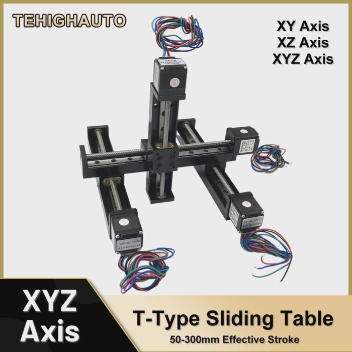Mini Sliding Table Nema11 28mm Trapezoidal Lead Screw Automatic Locking Motor Kit XY/XYZ Axis Gantr