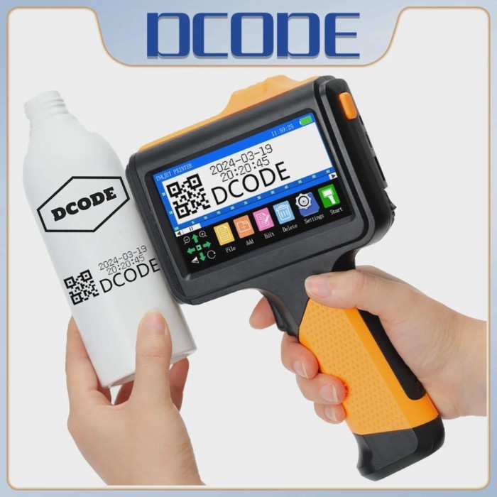 DCODE 1790PLUS 12.7mm Multi-languages Printer Text QR Barcode Batch Number Logo Date Label Printer