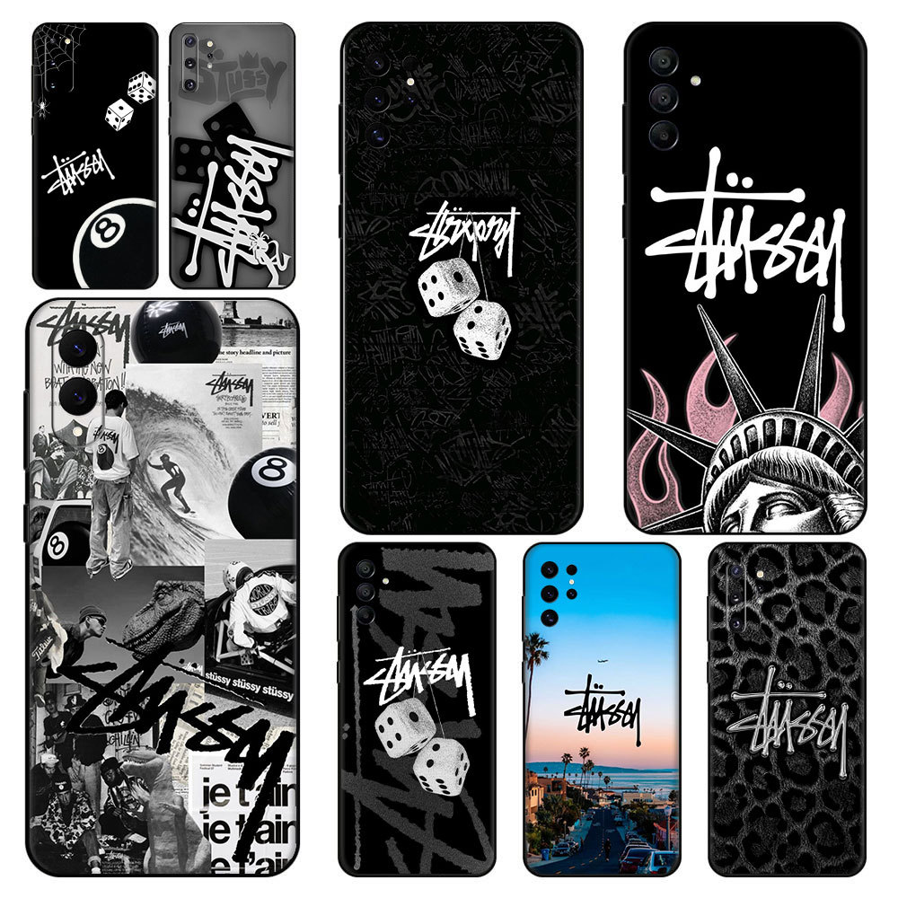 SAMSUNG STUSSY สําหรับSamsung A6 Plus A7 A8 A9 A02 M02 A10S A11 A12 A13 ความเข้ากันได้TPUเคสโทรศัพท์