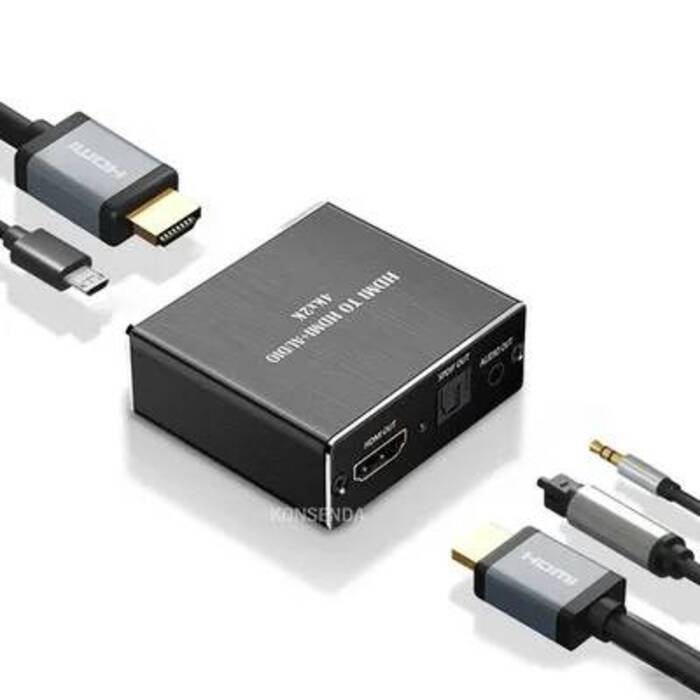 4Kx2K HDMI Audio Extractor HDMI Audio Splitter พร้อม Optical TOSLINK SPDIF 3.5 มม.เอาต์พุต Converter