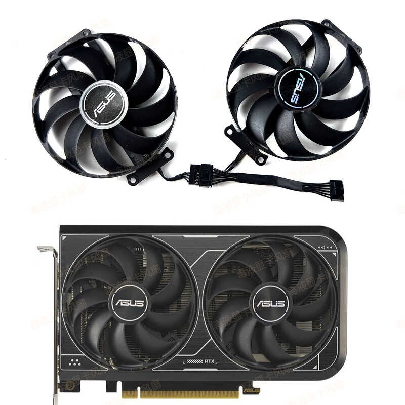 ASUS/ASUS RTX4060 4060ti DUAL V2 Snow Leopard พัดลมระบายความร้อนการ์ดกราฟิก